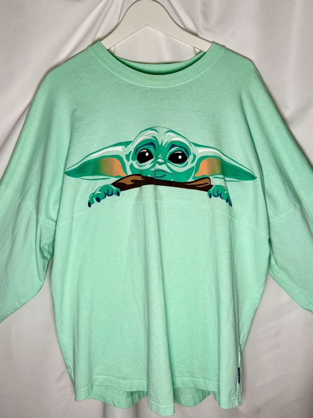 Disney, Star Wars, The Mandalorian, Grogu Baby Yoda, Mint/LimeGreen Size M